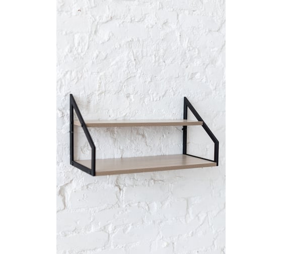 Изображение товара Стеллаж настенный-настольный Титан Мета Ангули 250x600, ясень шимо светлый 4670026245455