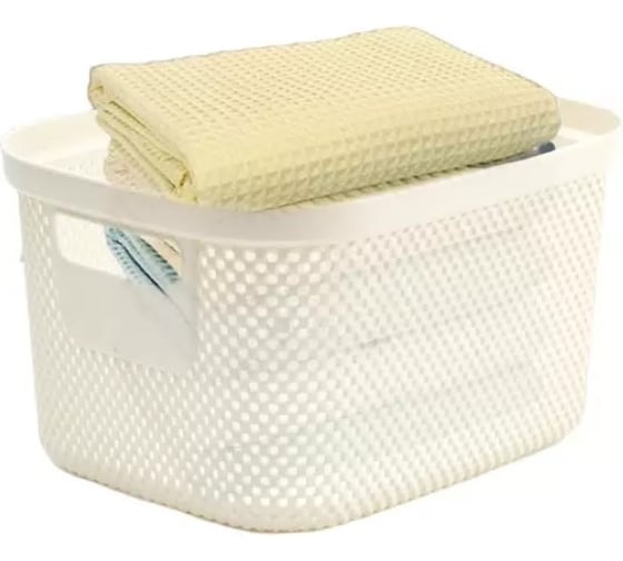 Изображение товара Корзинка HOBBY LIFE NICKEL кремовая 6л 21.7x26.7x15.2см HL041287NL
