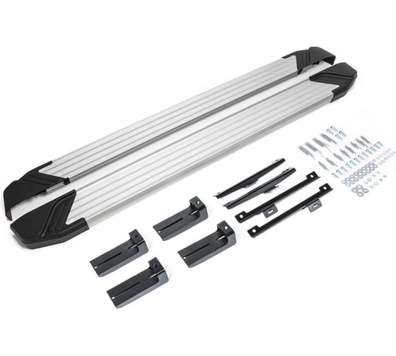 Изображение товара Пороги на автомобиль Rival Silver для Volkswagen Tiguan II 2016-2020-2020-н.в., 173 см, 2 шт., алюминий F173AL.5802.4