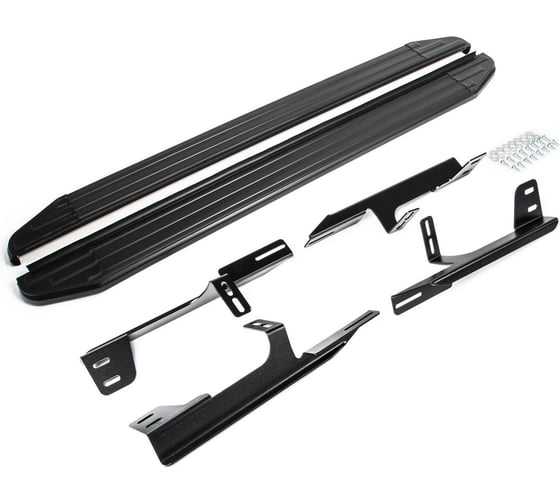 Изображение товара Пороги на автомобиль Rival Premium-Black для Honda CR-V IV 2012-2015 г.в., 173 см, 2 шт., алюминий A173ALB.2102.1