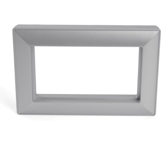 Изображение товара Рамка 2-местная STEKKER (без перемычки), пластик, серия Катрин, PFR00-7012-03, серебро, 50048