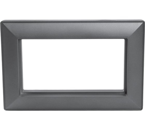 Изображение товара Рамка 2-местная STEKKER (без перемычки), пластик, серия Катрин, PFR00-7012-06, графит, 50045