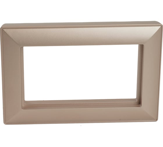 Изображение товара Рамка 2-местная STEKKER (без перемычки), пластик, серия Катрин, PFR00-7012-02, шампань, 50049