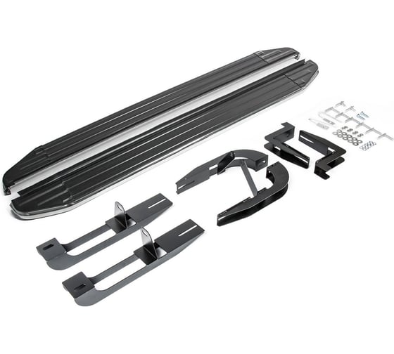 Изображение товара Пороги на автомобиль Rival Premium для Hyundai Santa Fe II 2006-2012 г.в., 173 см, 2 шт., алюминий A173ALP.2302.1