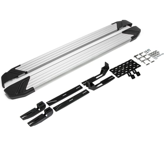 Изображение товара Пороги на автомобиль Rival Silver для Toyota RAV4 CA40 2012-2019 г.в., 173 см, 2 шт., алюминий F173AL.5705.1