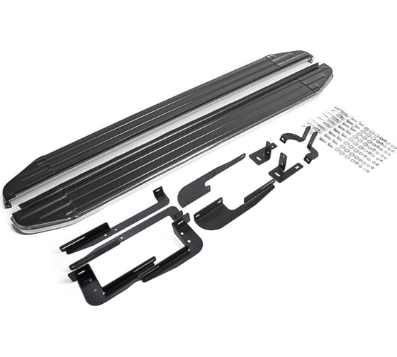 Изображение товара Пороги на автомобиль Rival Premium для Hyundai ix35 2010-2015 г.в./Kia Sportage III 2010-2016 г.в., 173 см, 2 шт., алюминий A173ALP.2303.2