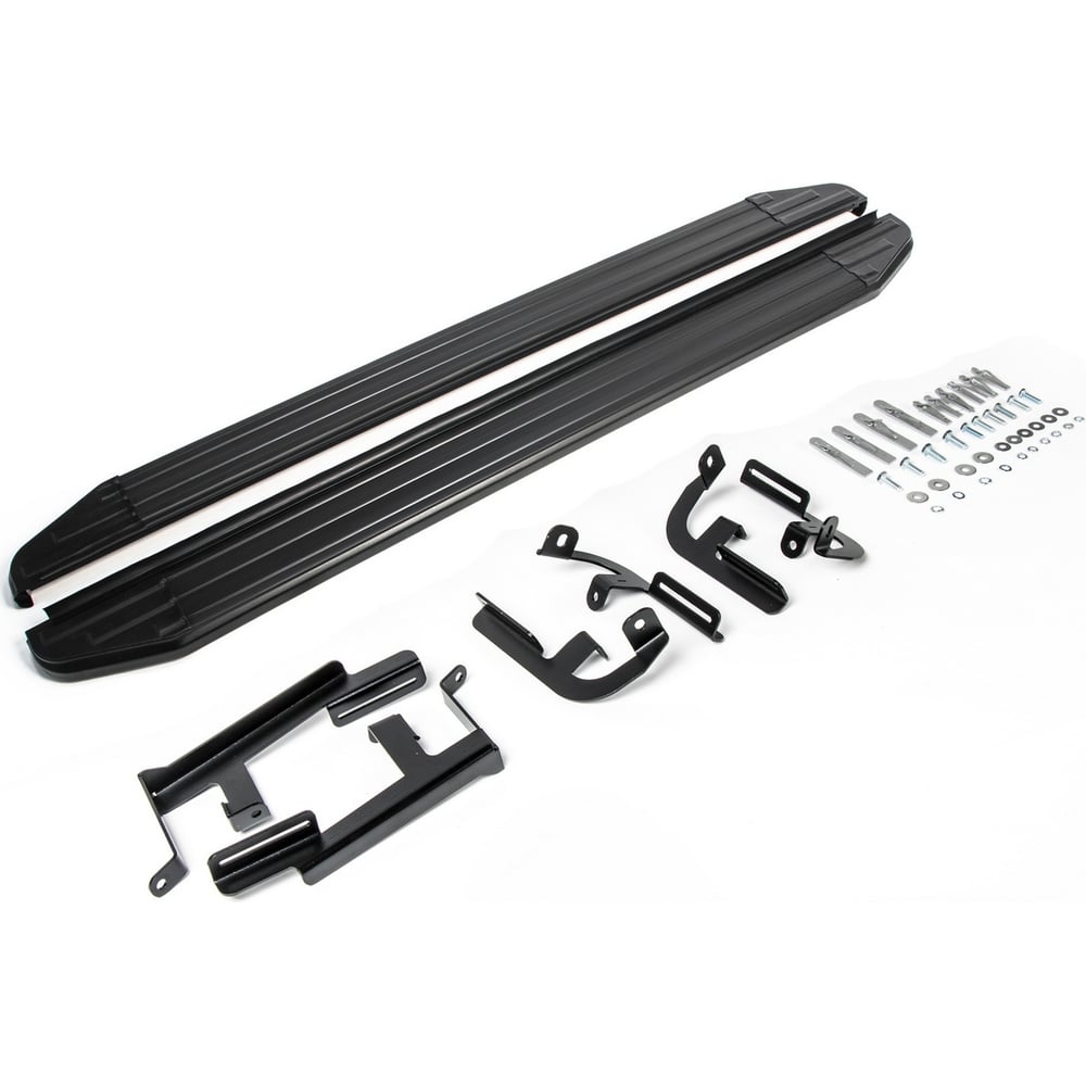 Изображение товара Пороги на автомобиль Rival Premium-Black для Lifan X60 2016-н.в. алюминий 2 шт.