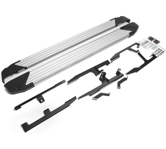 Изображение товара Пороги на автомобиль Rival Silver для Audi Q7 II 2015-2020-2020-н.в., 193 см, 2 шт., алюминий F193AL.0304.1