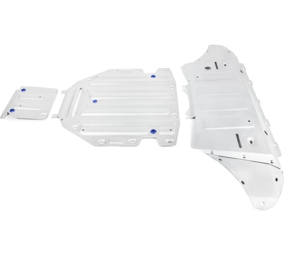 Изображение товара Защита картера, КПП и РК Rival для Audi Q8 2018-н.в., штампованная, алюминий 3 мм, с крепежом, 3 части, K333.0348.1