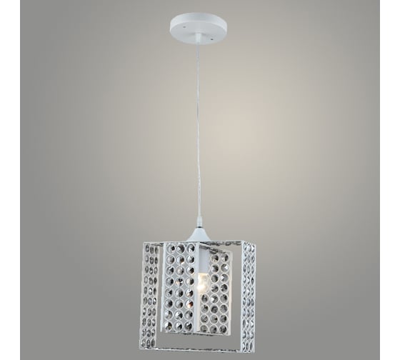 Изображение товара Подвес РОСТОК E2301/1HQ WT белый/хрусталь, 1x40W, Е27, d220 h800, QH23 988032260