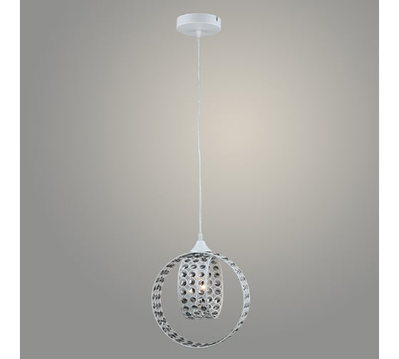 Изображение товара Подвес РОСТОК E2304/1HQ WT белый/хрусталь, 1x40W, Е27, d240 h800, QH23 988032266