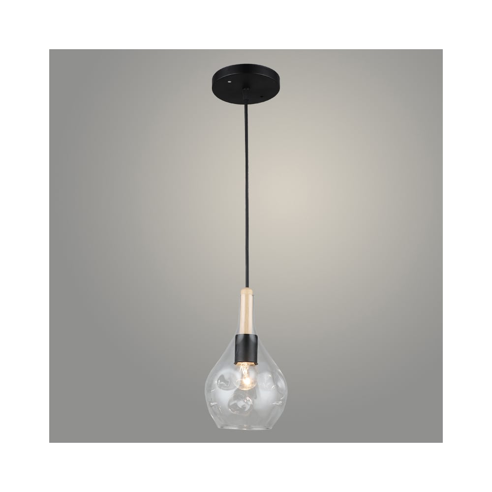 Изображение товара Подвесной светильник РОСТОК N5360/1HQ черный 1x40W E27