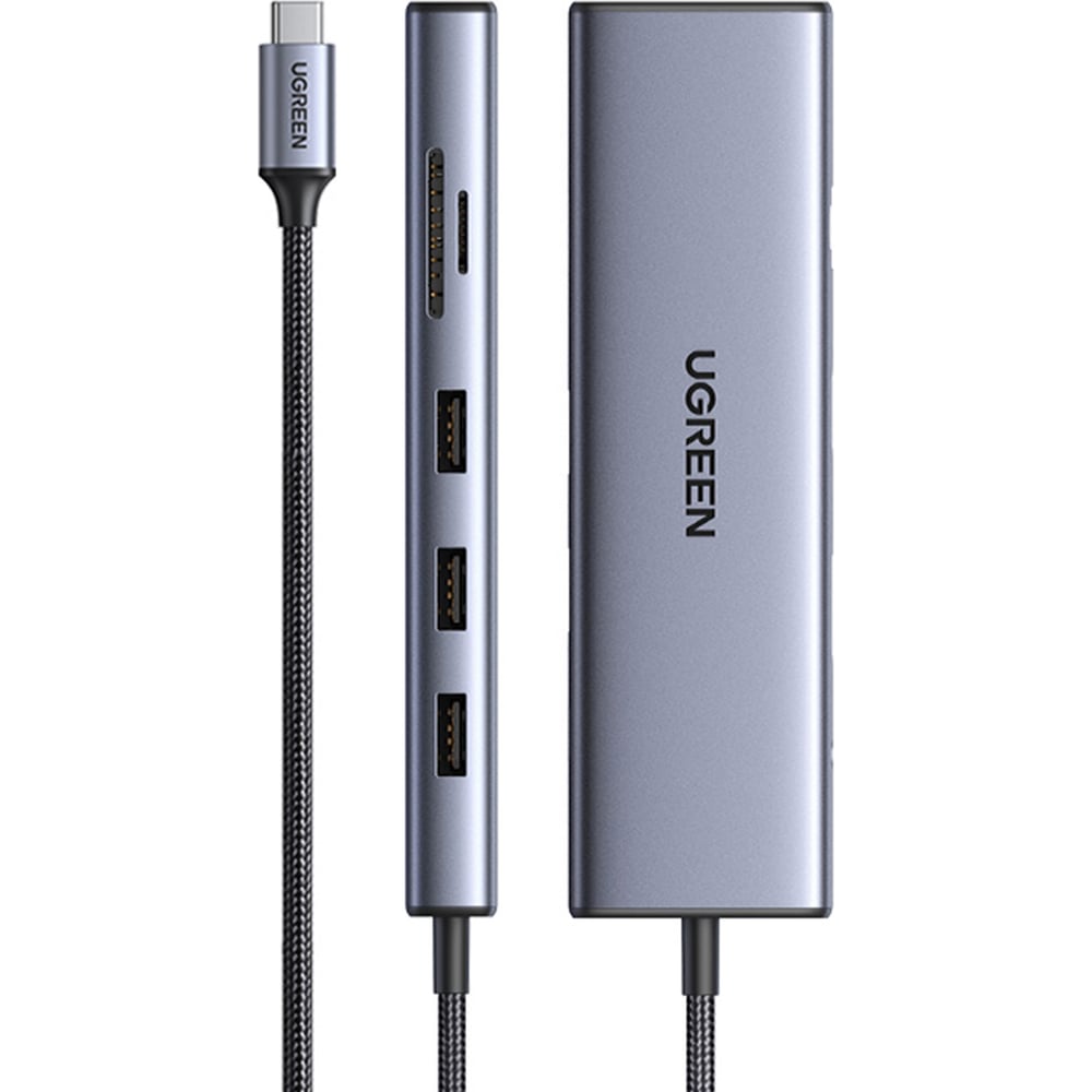 Изображение товара USB-концентратор Ugreen CM498 с HDMI, VGA, RJ45 и 4 USB 3.0