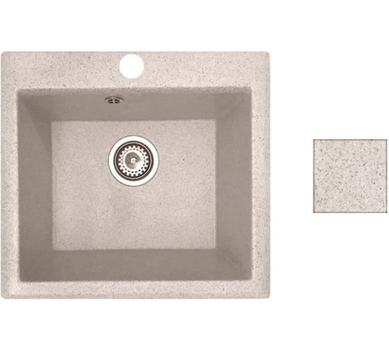 Изображение товара Мойка кухонная из искусственного камня AV Engineering SOLO гранит 500x460 мм, AV500460SGTA