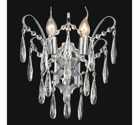 Изображение товара Бра РОСТОК A008/2W CHW хром/хрусталь 2x60W E14 h250, MIX23 988372746