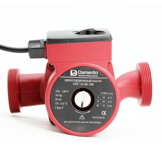 Изображение товара Насос циркуляционный Damento UPC 32-40, 180мм, напор 4м, 72 Вт, подключение 1 1/4" (1/8) 0278