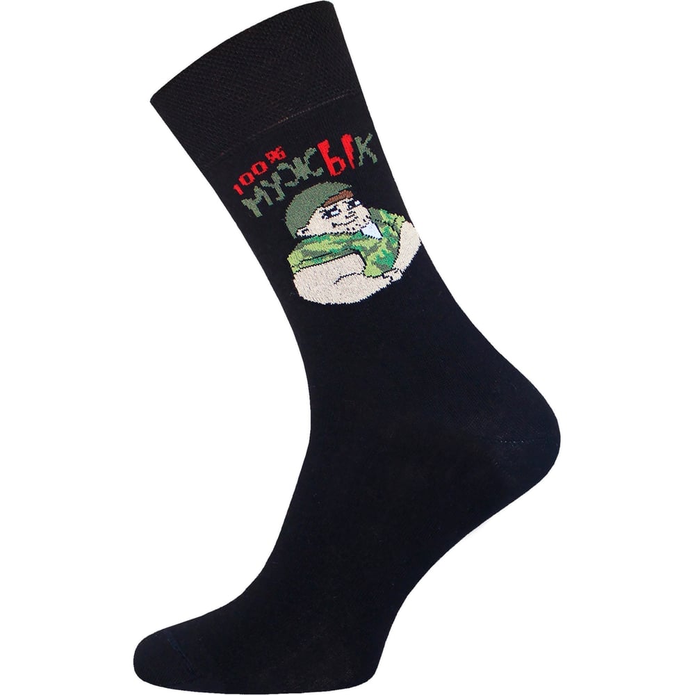 Изображение товара Мужские носки БРЕСТСКИЕ 20С2146 с рисунком 525 42-43 смесовая ткань черный