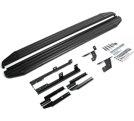 Изображение товара Пороги на автомобиль Rival Premium-Black для Nissan Qashqai I 2006-2014 г.в./X-Trail T31 2007-2015 г.в., 173 см, 2 шт., алюминий A173ALB.4104.5