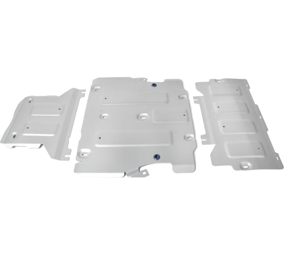 Изображение товара Защита картера, КПП и РК Rival для Audi A6 C8 2018-н.в./A7 4K 2018-н.в., штампованная, алюминий 3 мм, с крепежом, 3 части, K333.0343.1