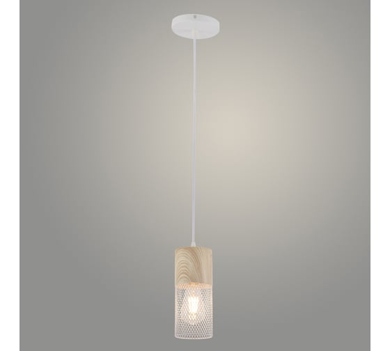Изображение товара Подвес РОСТОК XA3236/1HQ WH+WOOD белый/дерево, 1x60W, Е27, d100 h1000, HN23 988372928