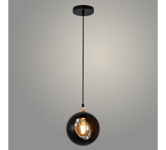 Изображение товара Подвес РОСТОК XA3230/1HQ BK+FGD черный/золото, 1x60W, Е27, d180 h1000 crst, HN23 988372926