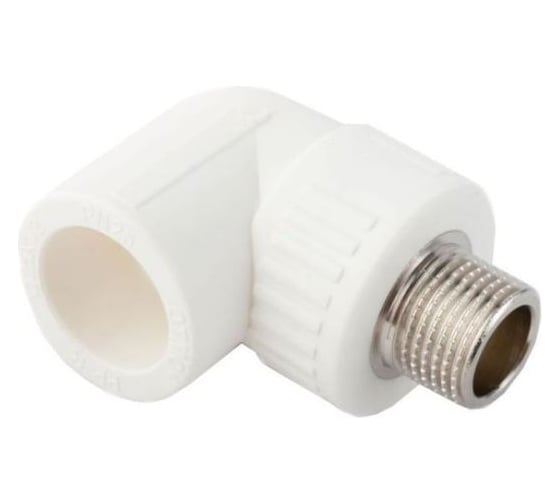 Изображение товара Угольник комбинированный Damento наружная резьба 20*3/4, белый (20/170) 8823