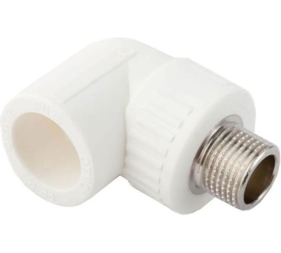 Изображение товара Угольник комбинированный Damento наружная резьба 32*1/2, белый (10/90) 8825