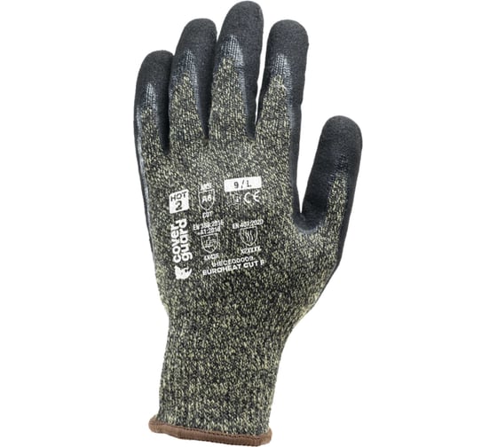 Изображение товара Перчатки COVERGUARD EUROHEAT CUT F (КОВЕРГАРД ЕВРОHЕАТ CУТ Ф) серые 5450564068117