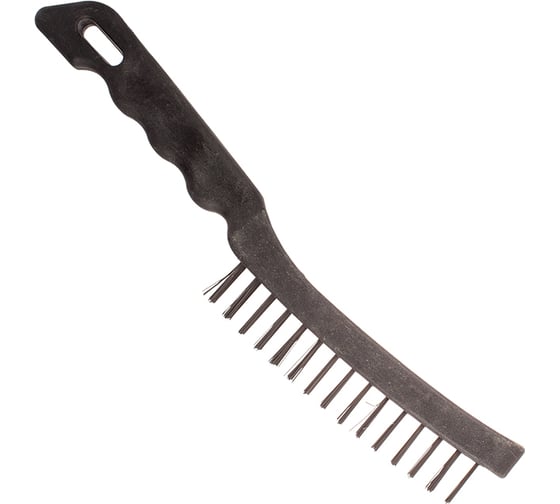 Изображение товара Щетка РемоКолор проволочная, пластиковый корпус, 3 ряда, толщина проволоки 0,33мм, 260мм, 11-1-013