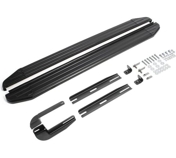 Изображение товара Пороги на автомобиль Rival Premium-Black для Volvo XC90 I 2002-2014 г.в., 193 см, 2 шт., алюминий A193ALB.5901.1