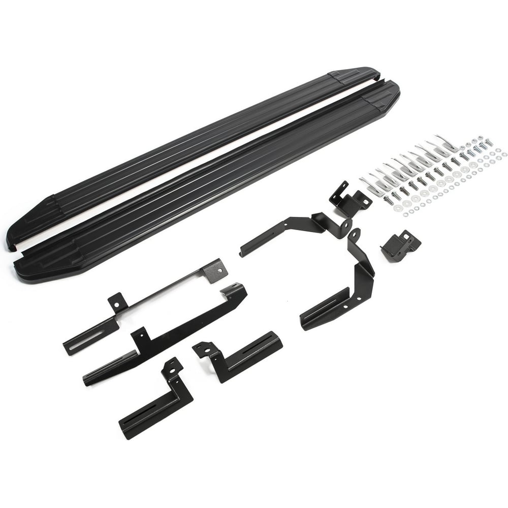 Изображение товара Пороги на автомобиль Rival Premium-Black для Kia Sorento III Prime 2015-2017 алюминий 2 шт.