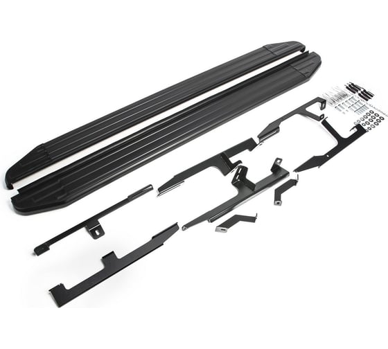 Изображение товара Пороги на автомобиль Rival Premium-Black для Audi Q7 II 2015-2020-2020-н.в., 193 см, 2 шт., алюминий A193ALB.0304.1