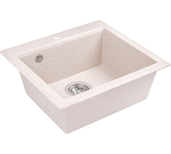 Изображение товара Мойка кухонная из искусственного камня AV Engineering SOLO песочный 500x460 мм, AV500460SSNA