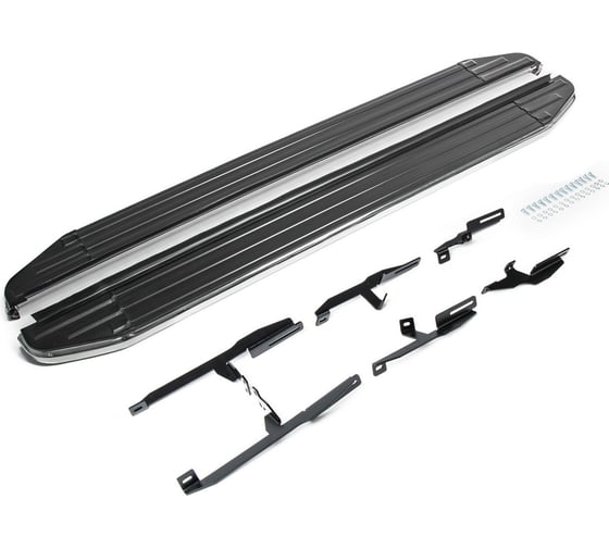 Изображение товара Пороги на автомобиль Rival Premium для Suzuki Grand Vitara III 5-дв. 2005-2015 г.в., 173 см, 2 шт., алюминий A173ALP.5502.2