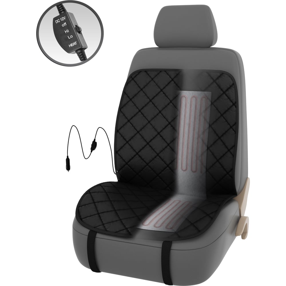 Изображение товара Накидка PSV с подогревом H2 универсальная черная 1 шт