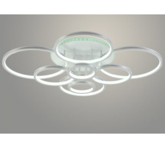 Изображение товара Люстра РОСТОК DK06017B/8 PR WH+SILVER белый/серебро 268W+11W LED RGB 3000-6500K d930 ПДУ(ИК) диммер, HN22 988029849