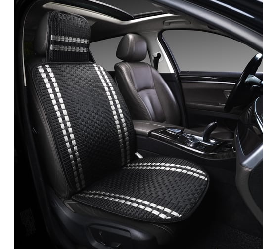 Изображение товара Накидка PSV массажная P2006 плетенный лен Черный Белая линия 1 шт 050 043 132758