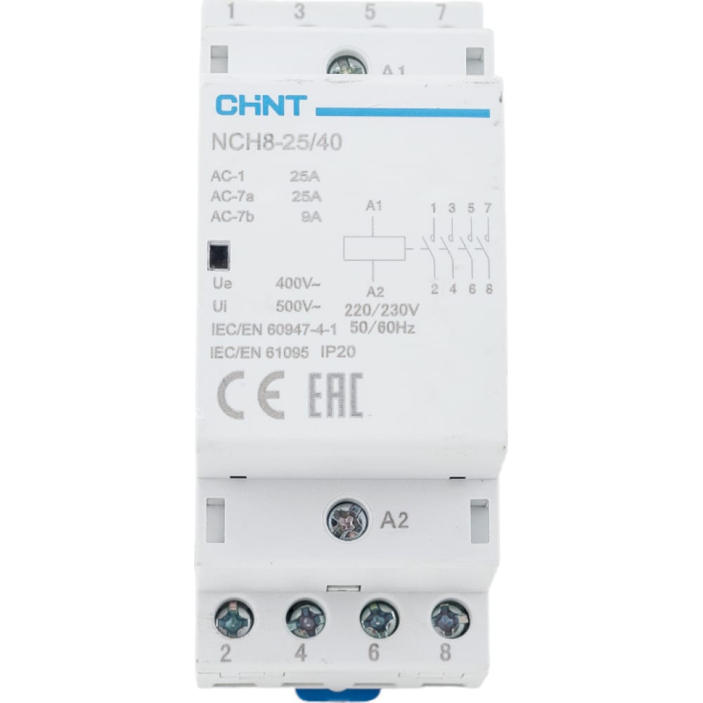Модульный контактор CHINT контактор ekf км 4nо 63 а 230 400 в