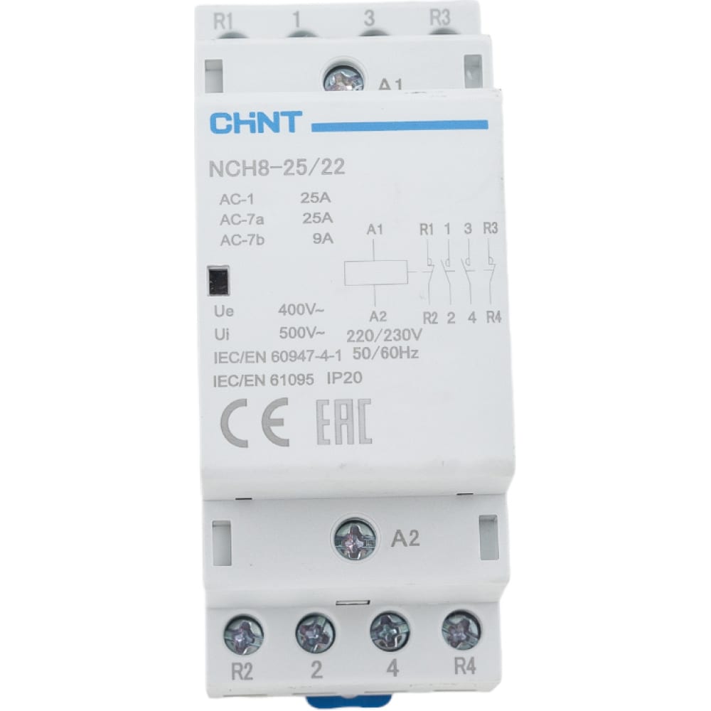 Модульный контактор CHINT контактор nc1 3210 32а 24в ас3 1но 50гц r chint 222057