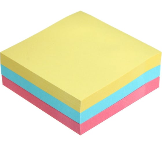 Изображение товара Блок с липким краем Calligrata 76x76 мм 300 листов, 3 цвета пастель 5491830