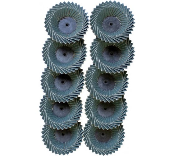 Изображение товара Круг абразивный циркониевый шлифовальный лепестковый (10 шт; 75 мм; Р120) ROCKFORCE RF-FD3120Z