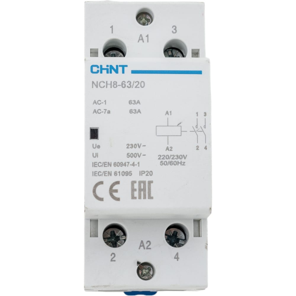 Модульный контактор CHINT контактор nc1 9511 95а 400в ас3 1но 1нз 50гц r chint 223171