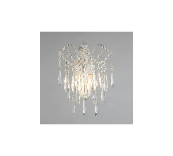 Изображение товара Бра РОСТОК E1659/2W WH+FGD белое золото/хрусталь 2x40W E27 d300 h330, QH20 987695954