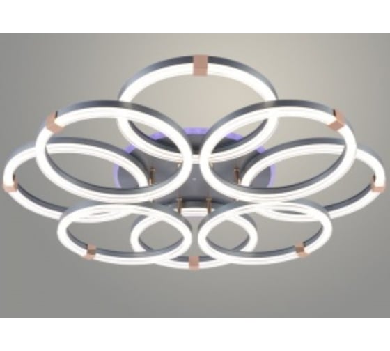 Изображение товара Люстра РОСТОК DK06093/4+4 PR SILVER+FGD серебро/золото 256W+10W LED RGB 3000-6000K d810 ПДУ(ИК) диммер,HN24 988383243