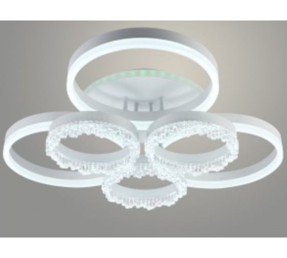 Изображение товара Люстра РОСТОК DK06089/3+3A PR WH белый 162W+8W LED RGB 3000-6500K d690 ПДУ(ИК) диммер, HN23 988032132
