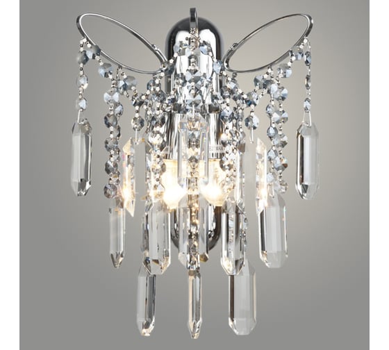 Изображение товара Бра РОСТОК E1829/2W CR хром/хрусталь 2x40W Е27 h330, QH20 987998220