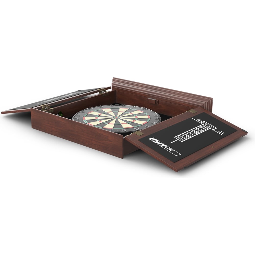 Изображение товара Дартс UNIXline Dartboard D-46cm Wood DBD46WD комплект для игры