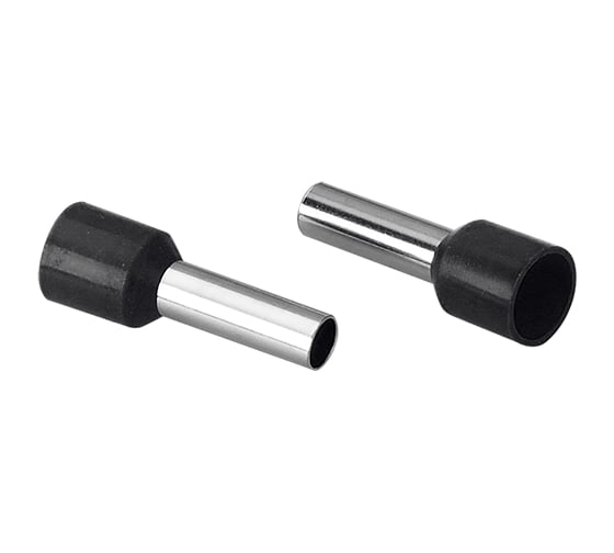 Изображение товара Клемма-втулка AURA металлическая, 6 мм2, цвет черный, 50 шт. APT-100B