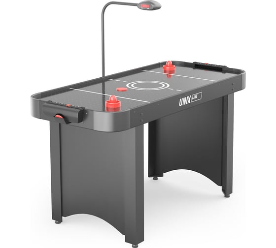 Изображение товара Игровой стол UNIXline Аэрохоккей 142x64 cм, Black GTH142X64EBK