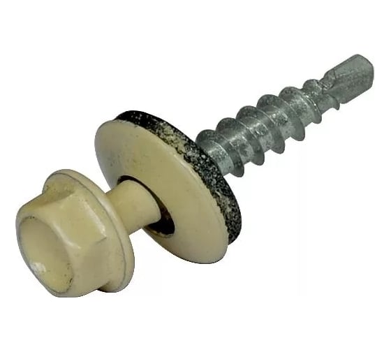 Изображение товара Кровельные саморезы ВИРТУОЗ 4,8х29 мм, RAL 1015, светло-бежевый, 25 шт. 2316